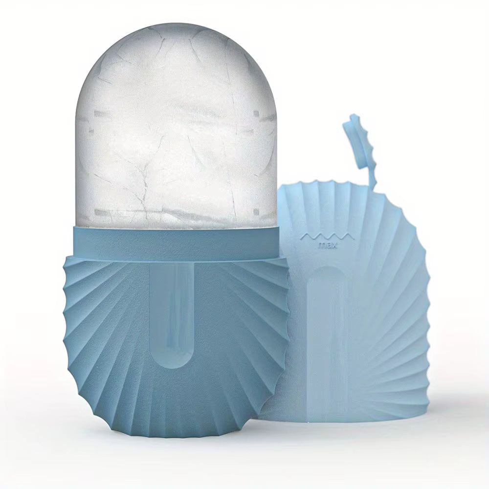 Ice Face Roller Facial Skincare Ice Roller Set, Stainless Steel Facial Roller Gua Sha Face Tool Face Massage Roller Mold Cube