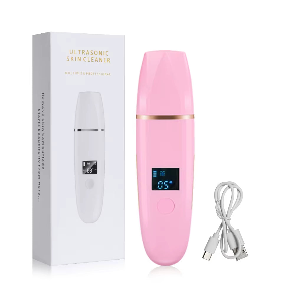 Ultrasonic Skin Scrubber Remover Blackhead Ultrasonic Peeling Facial Scrubber Shovel Face Lifting Remove Pore Acne Deep Cleaning