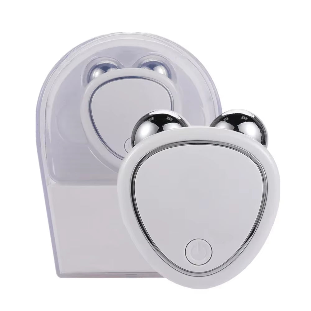 Electric Facial Lifting Roller EMS Massager with Gel Face Microcurrent Skin Tightening Rejuvenation Face Massage Beauty Care