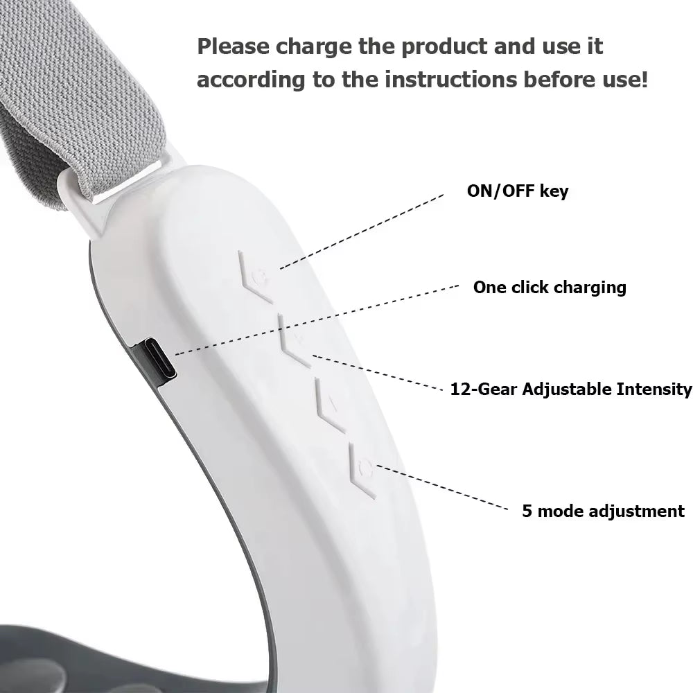 V Face Facial Massager, Intelligent Beauty Household Facial Massager, V-Shaped Facial Lifting Firming Belt, Double Chin Reducer